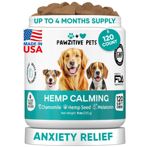 Hemp Calming Chews for Dogs – 120 Soft Chews