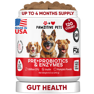 Pre+Probiotics for Dogs Digestive Health – 120 Soft Chews