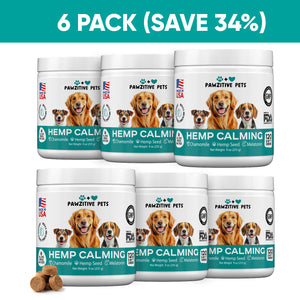 Hemp Calming Chews for Dogs – 6 Pack