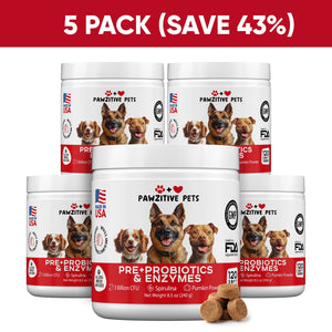 Pre+Probiotics for Dogs Digestive Health – 5 Pack